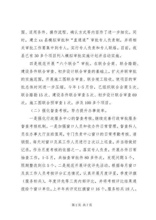 县审管办上半年工作报告.docx