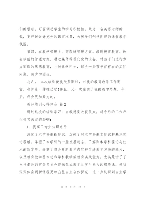 教师培训心得体会范文汇编五篇.docx