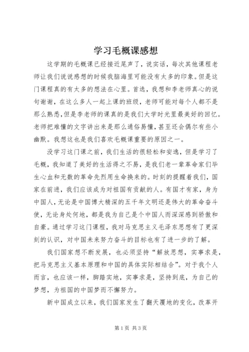 学习毛概课感想.docx