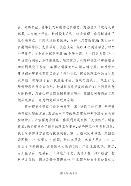 国有企业治理商业贿赂专项工作情况汇报 (3).docx