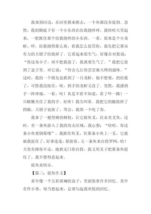 小学生作文捉鱼.docx