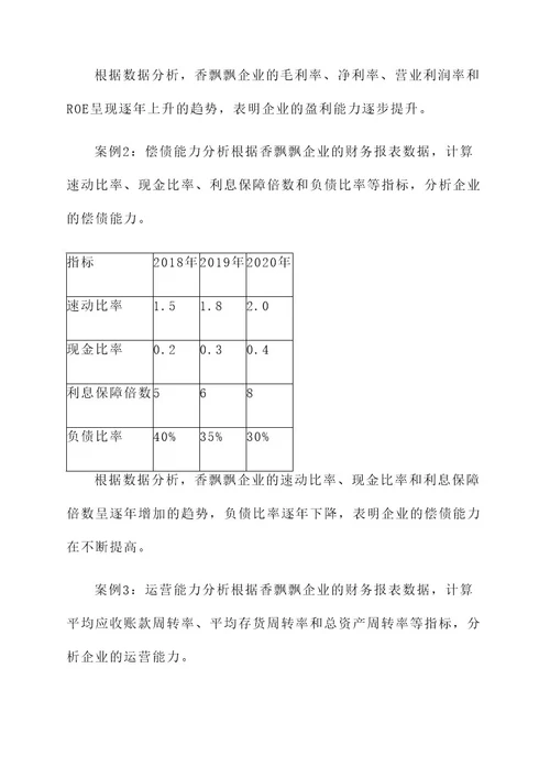 香飘飘企业财务分析方案