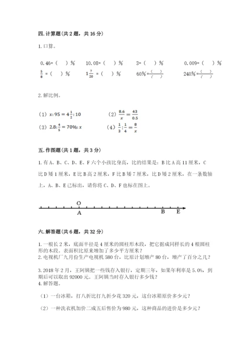 小学六年级下册数学期末卷附完整答案【精品】.docx