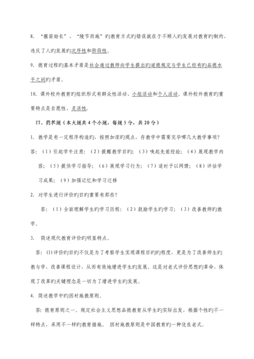 2023年福建省中小学教师晋升中一职称考试试题总结.docx