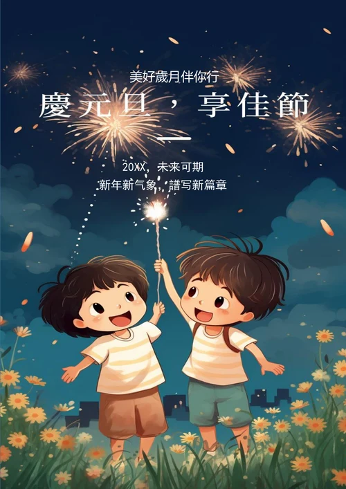 度元旦享佳节元旦海报