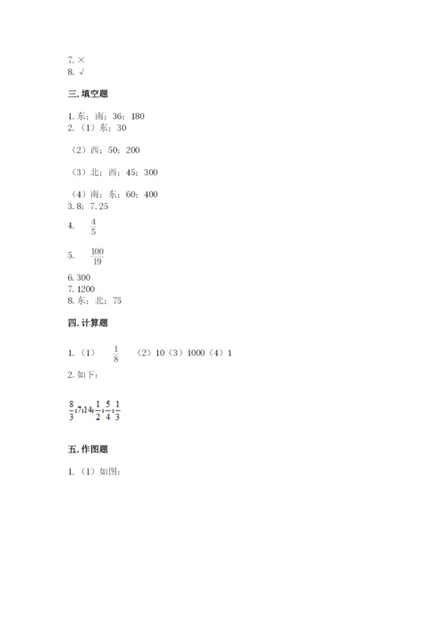 人教版六年级上册数学期中考试试卷参考答案.docx