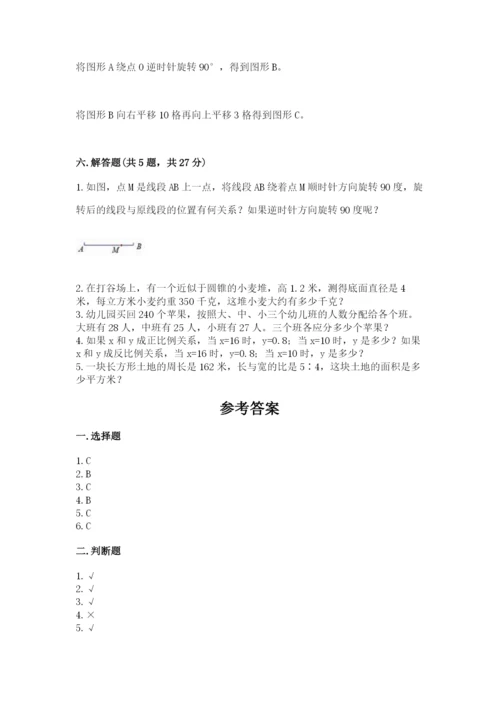 北师大版数学六年级下册期末测试卷word版.docx