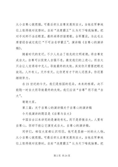 关于自尊心的演讲稿.docx