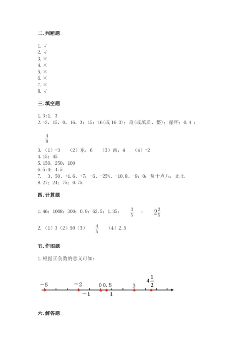 沪教版数学六年级下册期末检测试题及答案1套.docx