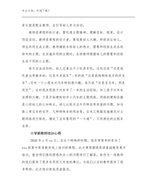 最新小学新教师培训心得范文12篇合辑.docx