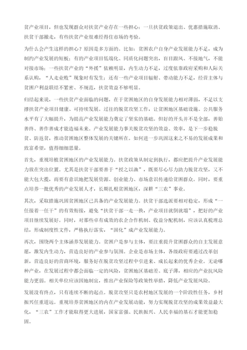 发展能力是脱贫关键.docx