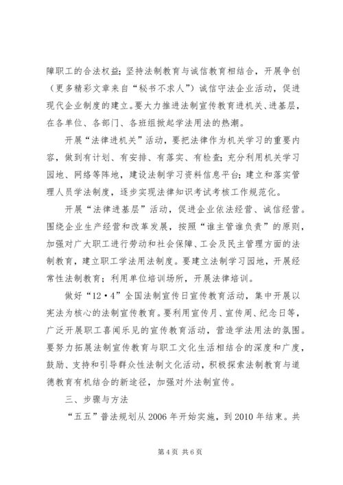 某局法制宣传教育的第五个五年规划 (4).docx