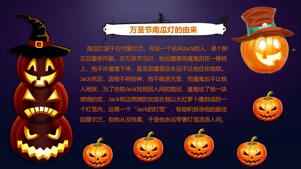 恐怖的万圣节PPT模板