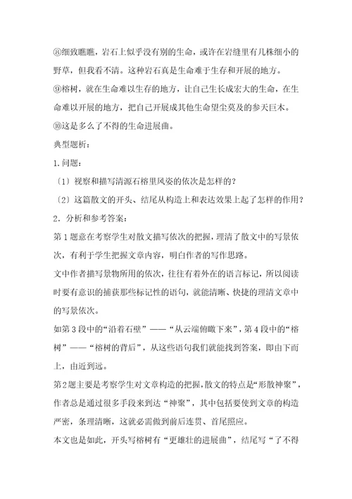 初中英语语法总复习-初中现代文阅读专题复习设计第二课时：思路分析(3)