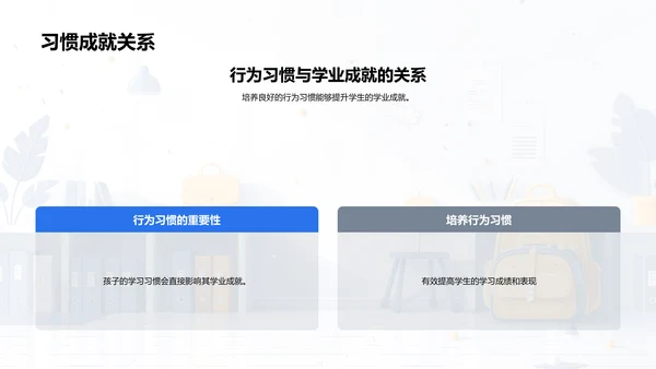 习惯培养与学业提升PPT模板