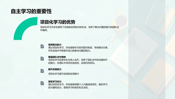 自学与项目学习报告PPT模板