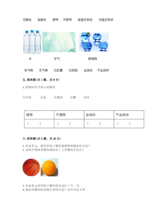 教科版一年级下册科学期末测试卷及参考答案【综合卷】.docx