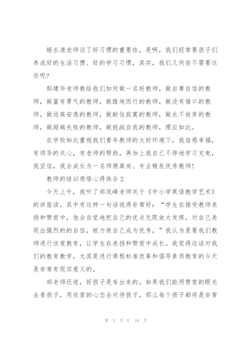 教师的培训感悟心得体会2022.docx