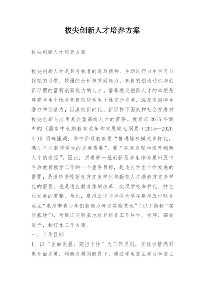 拔尖创新人才培养方案.docx