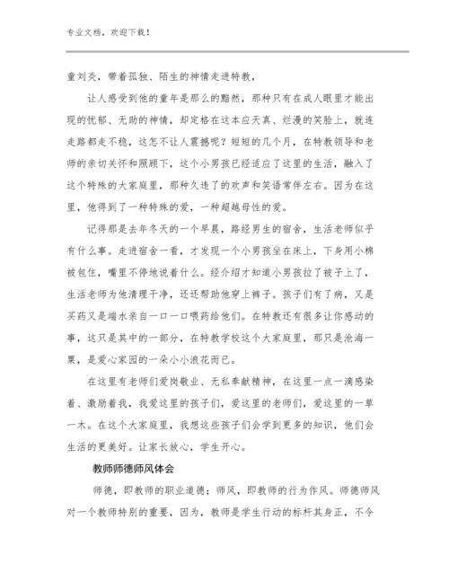 2024年教师师德师风体会范文13篇文档汇编.docx