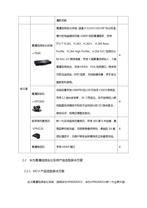 高清视频会议系统技术方案.docx