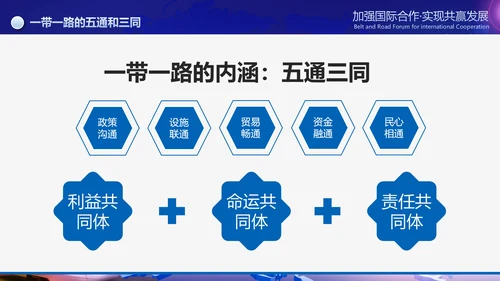 大气一带一路国际合作高峰论坛PPT模板