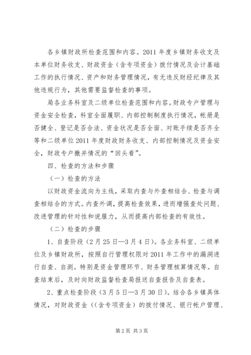 财政局内部监督指导方案.docx