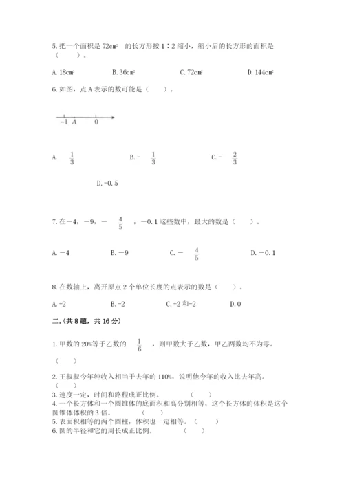 苏教版数学小升初模拟试卷附参考答案（培优a卷）.docx