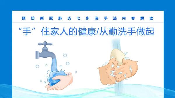七步洗手法PPT课件模版