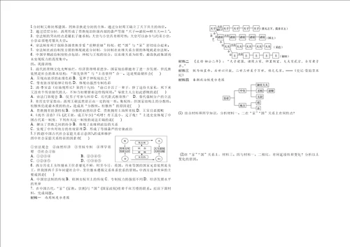 高二历史考点一夏商周时期的政治制度复习学案
