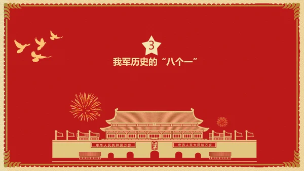 建军92周年军魂永存PPT模板