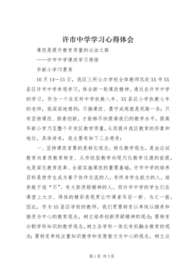 许市中学学习心得体会.docx
