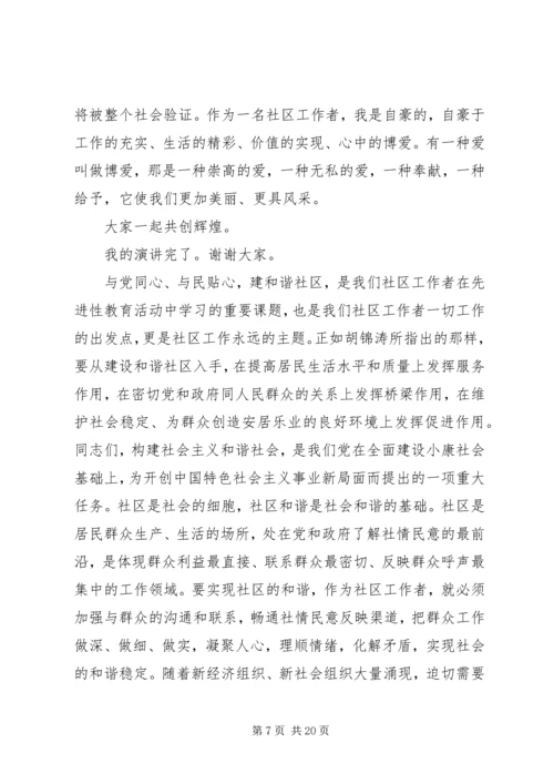 关于社区工作发言稿.docx