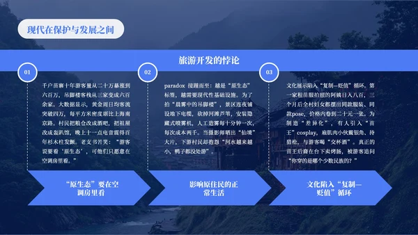 蓝色创意风少数民族苗族介绍PPT模板