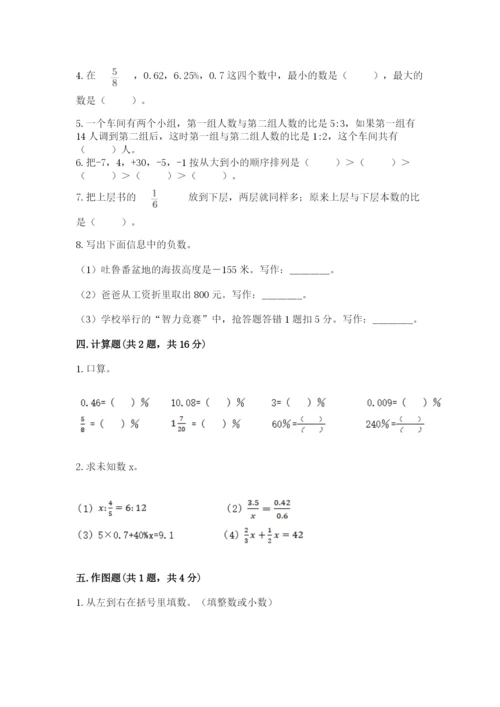 北师大版小学六年级下册数学期末综合素养测试卷带答案（实用）.docx