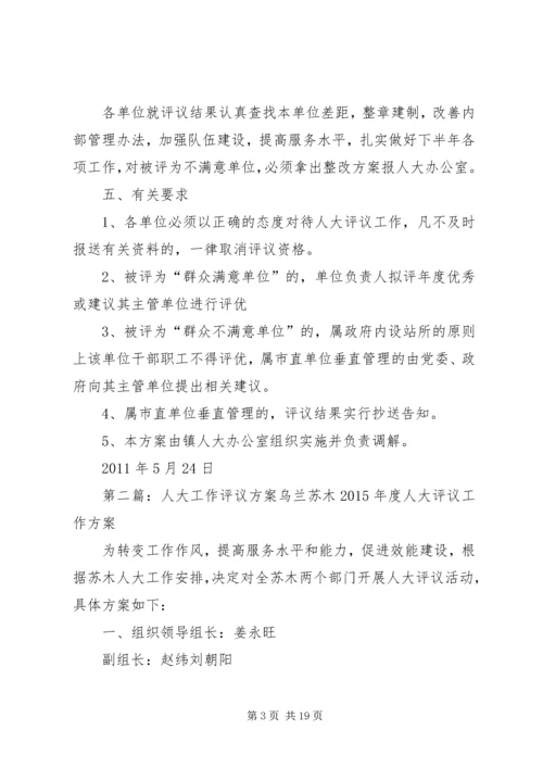 人大工作评议方案5则范文.docx