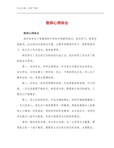 2023教师心得体会例文9篇.docx