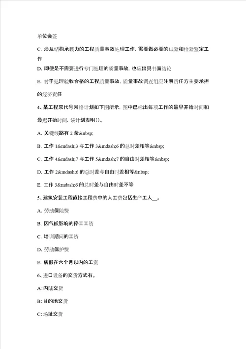 江苏省上半年建设工程合同管理：隐蔽工程与重新检验考试试题