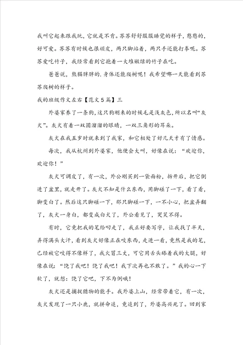 我的班级作文左右