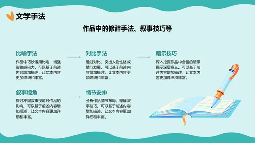 绿色手绘风读书分享会PPT模板