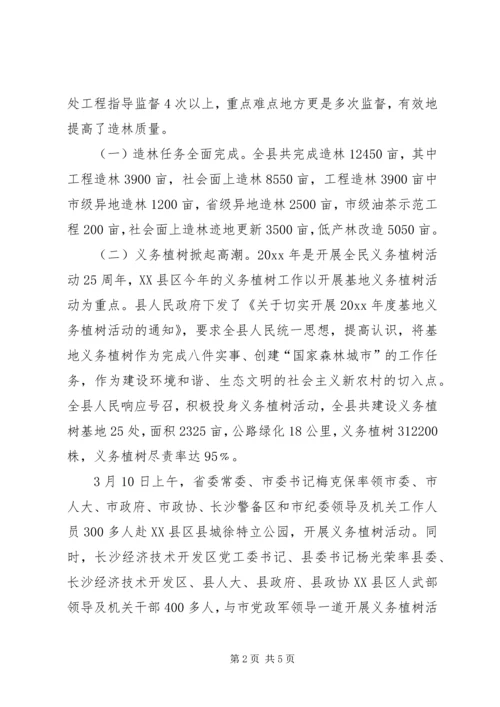 县林业局一季度工作情况汇报 (6).docx