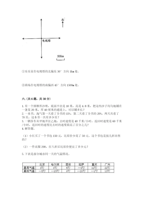 苏教版数学小升初模拟试卷及参考答案【黄金题型】.docx