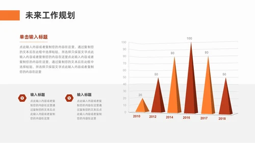 橙色棕色努力奔向目标励志简约风工作总结通用PPT模板