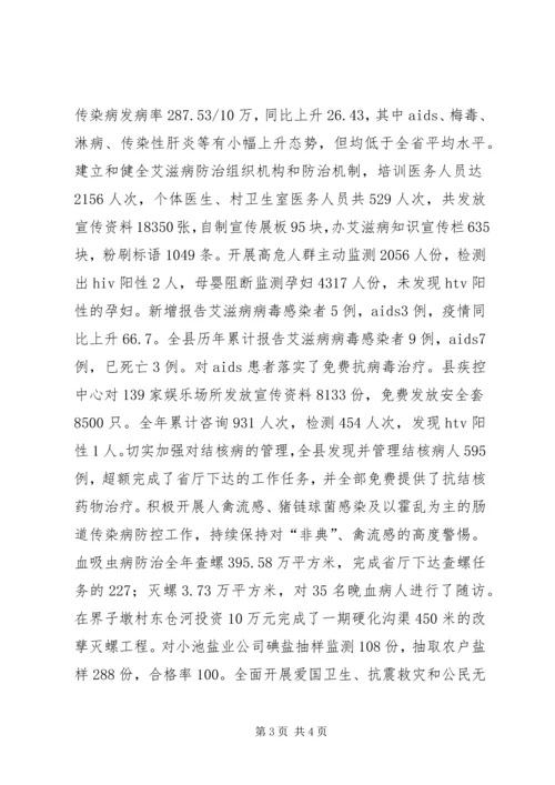 在全县卫生工作会议上的工作报告 (2).docx