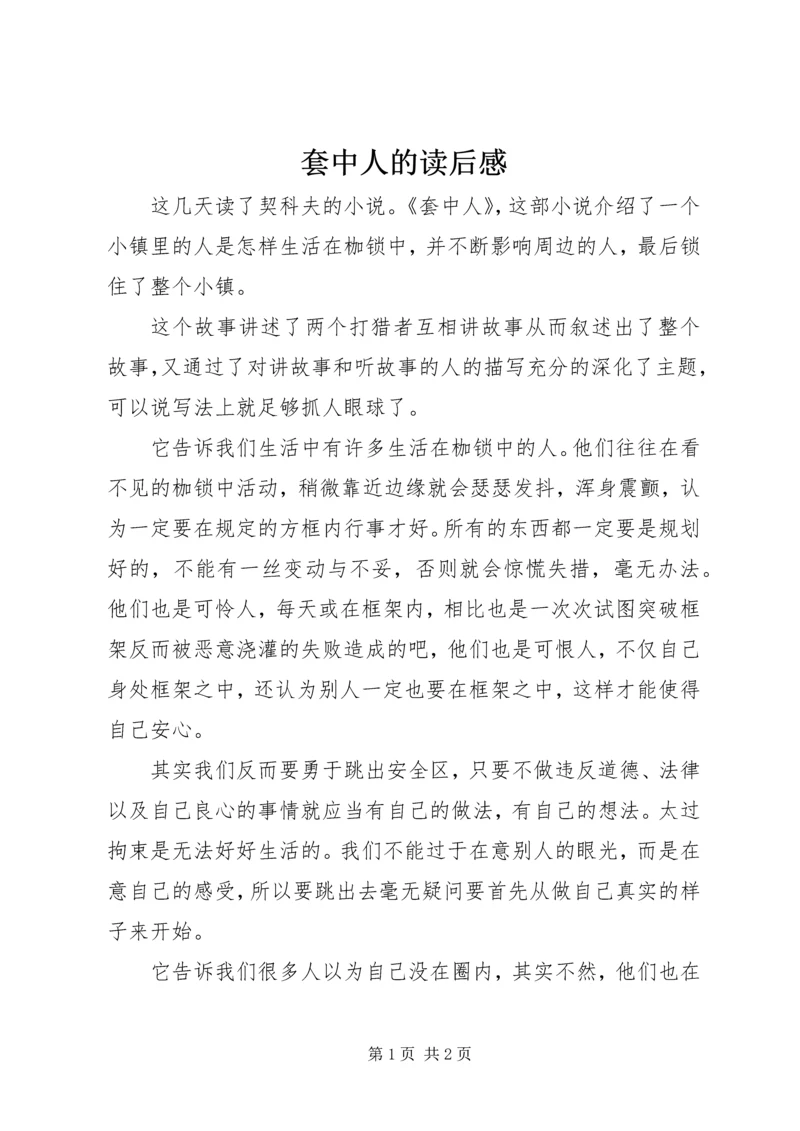 套中人的读后感.docx