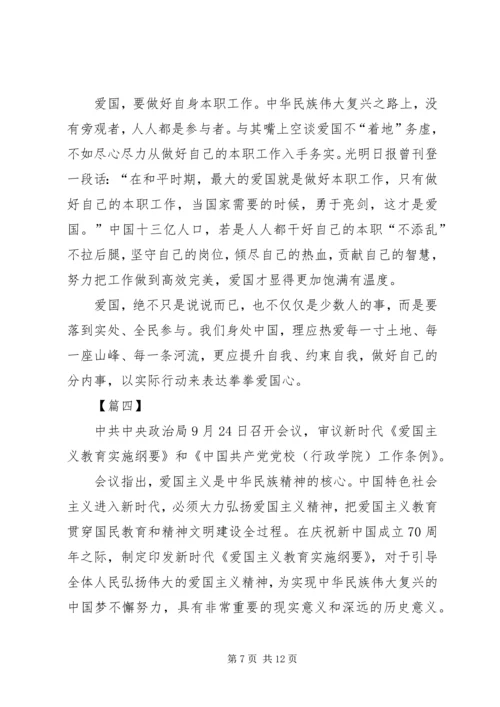 学习《新时代爱国主义教育实施纲要》心得体会5篇.docx