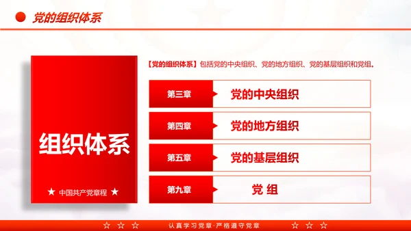 中国共产党章程党章党规学习解读PPT模板