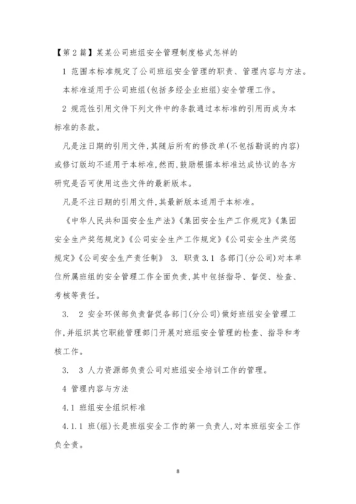 公司班组安全管理制度6篇.docx