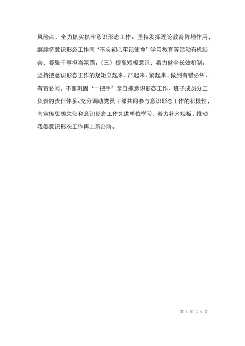党委关于意识形态工作责任制落实情况的自查报告范文工作总结汇报报告 (2).docx