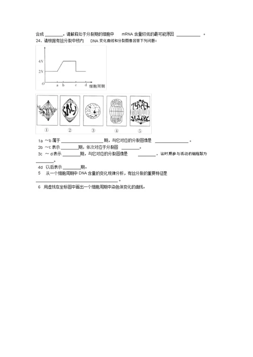 2022届高考生物一轮复习细胞的生命历程章末测试3